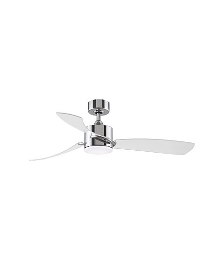  SculptAire 52" LED Indoor Ceiling Fan in Chrome with Opal Frosted Glass