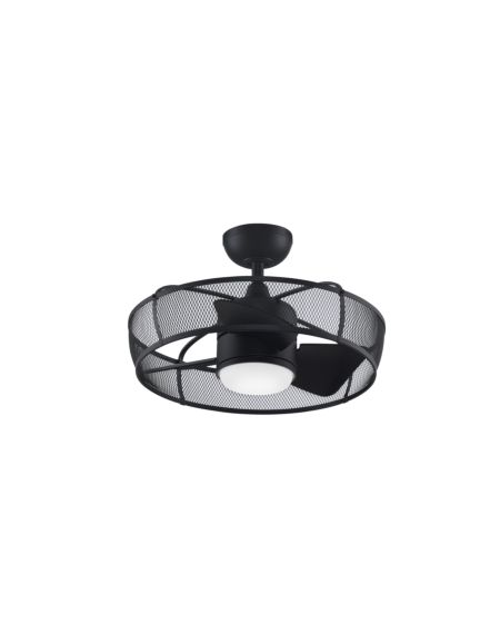 Henry 20" LED Indoor Ceiling Fan in Black with Opal Frosted Glass