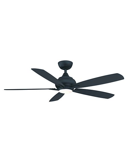  Doren 52" LED Indoor Ceiling Fan in Black with Opal Frosted Glass