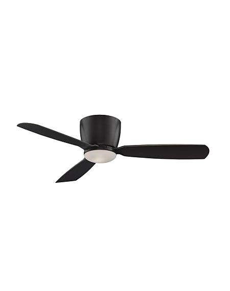  Embrace 52" LED Indoor Flush Mount Ceiling Fan in Dark Bronze with Opal Frosted Glass
