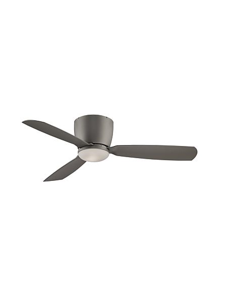  Embrace 52" LED Indoor Flush Mount Ceiling Fan in Matte Greige with Opal Frosted Glass
