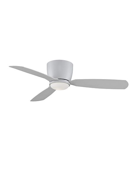  Embrace 52" LED Indoor Flush Mount Ceiling Fan in Matte White with Opal Frosted Glass