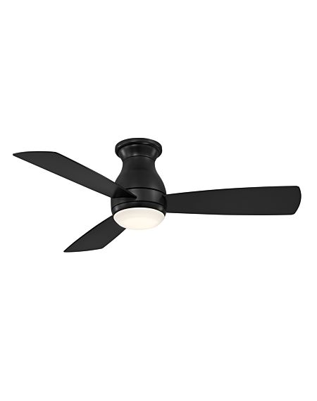  Hugh 44" LED Indoor/Outdoor Ceiling Fan in Black with Opal Frosted Glass