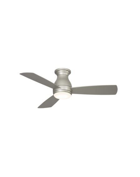  Hugh 44" LED Indoor/Outdoor Ceiling Fan in Brushed Nickel with Opal Frosted Glass