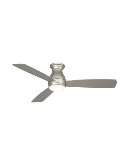  Hugh 52" LED Indoor/Outdoor Ceiling Fan in Brushed Nickel with Opal Frosted Glass