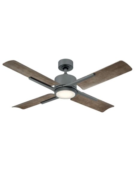 Cervantes 1-Light 56" Ceiling Fan in Graphite with Weathered Gray