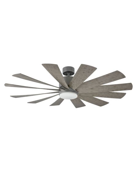 Windflower 1-Light 60" Ceiling Fan in Graphite with Weathered Gray