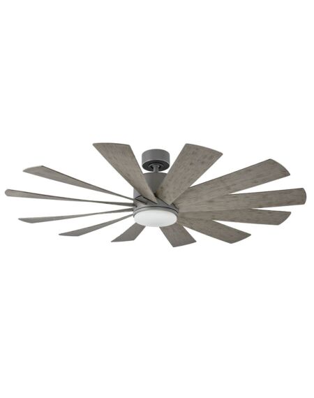 Windflower 1-Light 60" Ceiling Fan in Graphite with Weathered Gray