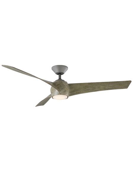 Twirl 1-Light 58" Ceiling Fan in Graphite with Weathered Wood