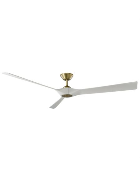 Torque 70" Ceiling Fan in Soft Brass with Matte White
