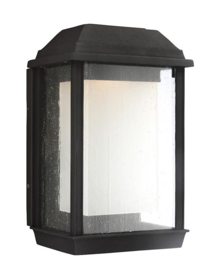 Visual Comfort Studio McHenry Medium StoneStrong Outdoor LED Wall Lantern in Textured Black