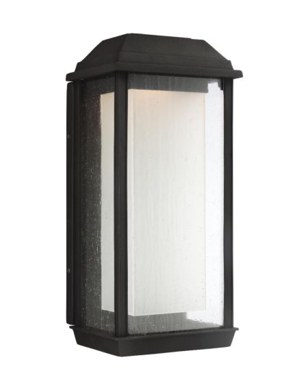 Visual Comfort Studio McHenry Large StoneStrong Outdoor LED Wall Lantern in Textured Black