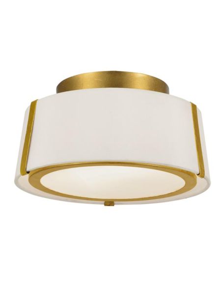 Crystorama Fulton 2 Light 12 Inch Ceiling Light in Antique Gold