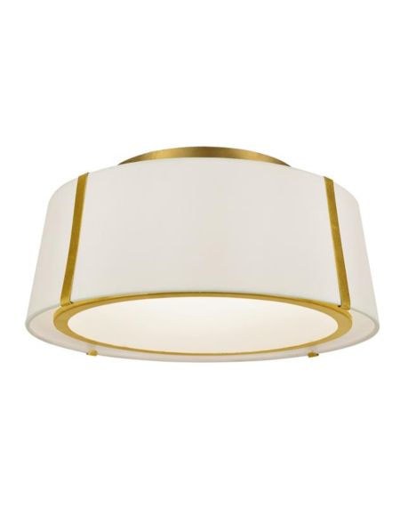 Crystorama Fulton 3 Light 18 Inch Ceiling Light in Antique Gold