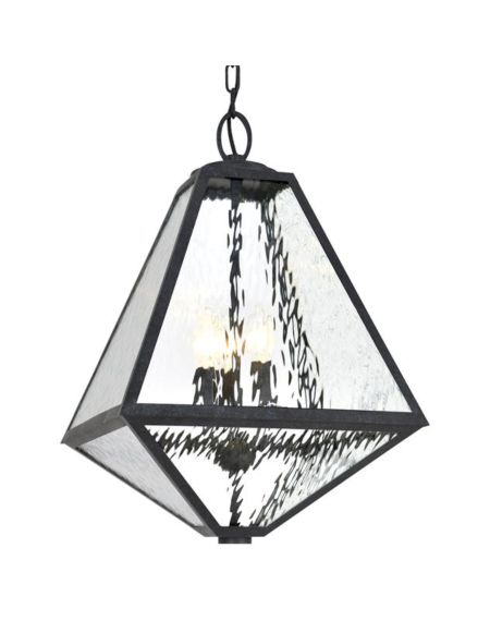Brian Patrick Flynn for Crystorama Glacier 21 Inch Outdoor Hanging Light in Black Charcoal