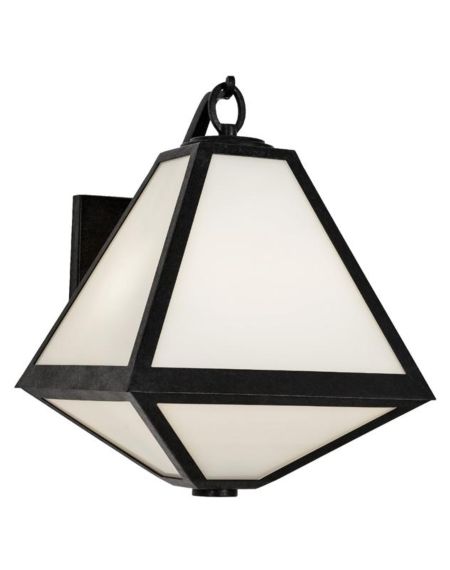  Glacier Outdoor Wall Light in Black Charcoal