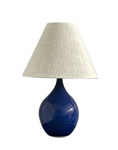 Scatchard 1-Light Table Lamp in Imperial Blue