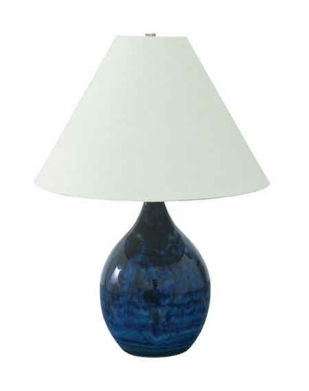 Scatchard 1-Light Table Lamp in Midnight Blue