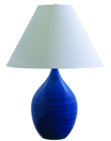 Scatchard 1-Light Table Lamp in Blue Gloss