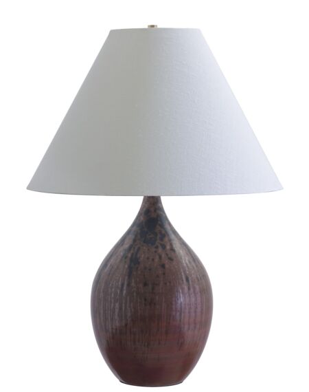 Scatchard 1-Light Table Lamp in Decorated Red