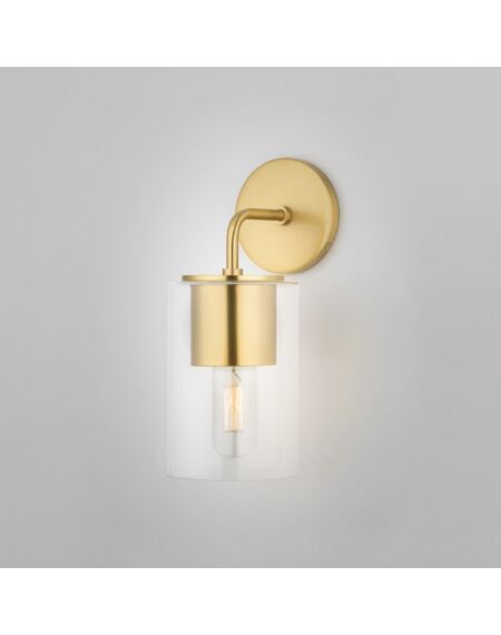 Mitzi Lula 1-Light Wall Sconce in Aged Brass