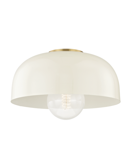 Avery Ceiling Light in Aged Brass and Cream