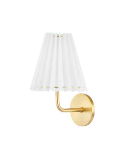 Demi 1-Light LED Wall Sconce in Aged Brass