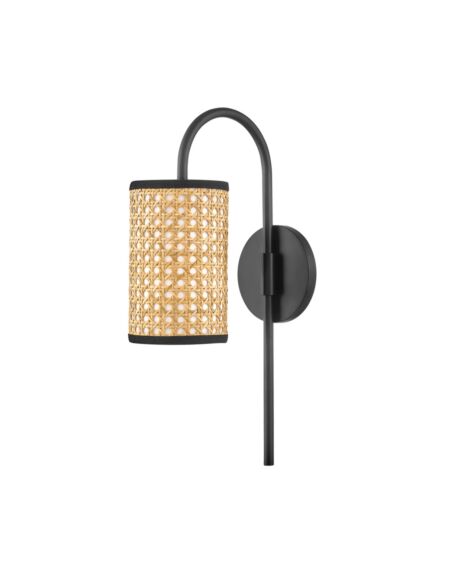 Dolores 1-Light Wall Sconce in Soft Black