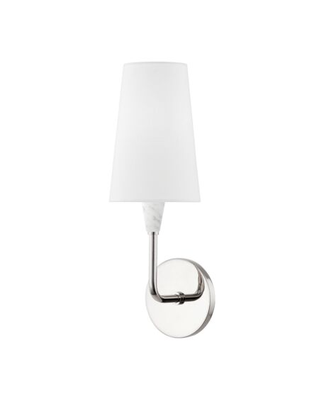 Janice 1-Light Wall Sconce in Polished Nickel