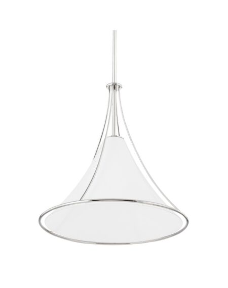 Madelyn 1-Light Pendant in Polished Nickel