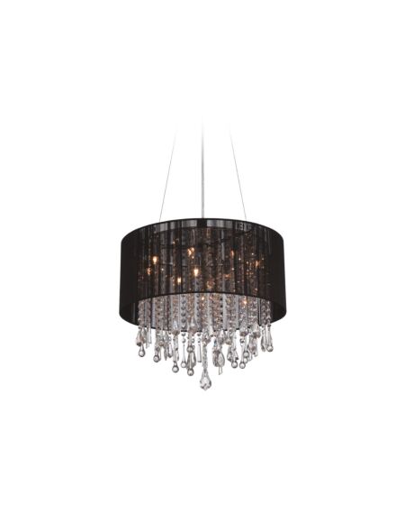 Beverly Dr. 12-Light 1Dual Mount with Flush & Hanging in Black Silk String