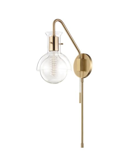 Mitzi Riley 24 Inch Wall Sconce in Aged Brass