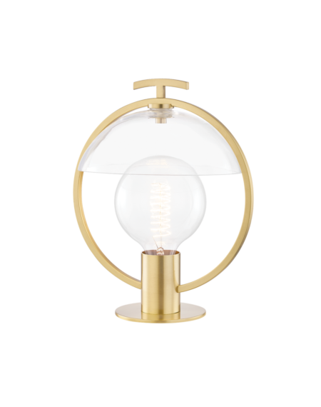 Mitzi Ringo 1-Light Table Lamp in Aged Brass