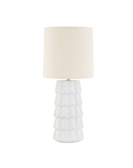 Maisie 1-Light Table Lamp in Aged Brass