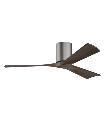 Irene 6-Speed DC 52" Ceiling Fan in Brushed Pewter with Walnut blades