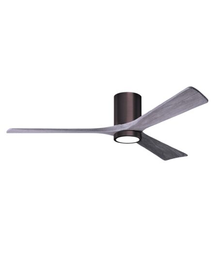 Irene 6-Speed DC 60" Ceiling Fan w/ Integrated Light Kit in Brushed Bronze with Barnwood Tone blades