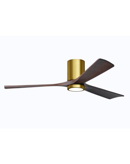 Irene 6-Speed DC 60" Ceiling Fan w/ Integrated Light Kit in Brushed Brass with Walnut blades