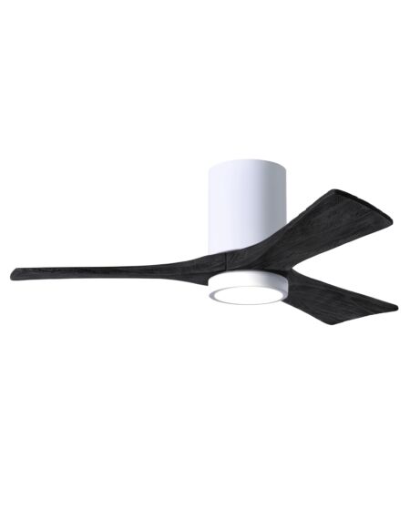 Irene 6-Speed DC 42" Ceiling Fan w/ Integrated Light Kit in White with Matte Black blades
