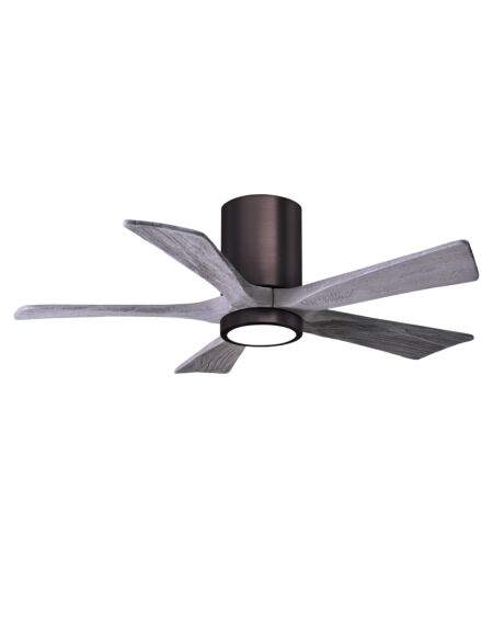Irene 6-Speed DC 42" Ceiling Fan w/ Integrated Light Kit in Brushed Bronze with Barnwood Tone blades