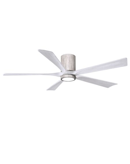 Irene 6-Speed DC 60" Ceiling Fan w/ Integrated Light Kit in Barnwood Tone with Matte White blades
