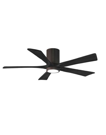 Irene 6-Speed DC 52" Ceiling Fan w/ Integrated Light Kit in Textured Bronze with Matte Black blades