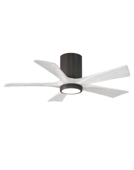 Irene 6-Speed DC 42" Ceiling Fan w/ Integrated Light Kit in Textured Bronze with Matte White blades