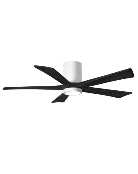 Irene 6-Speed DC 52" Ceiling Fan w/ Integrated Light Kit in White with Matte Black blades