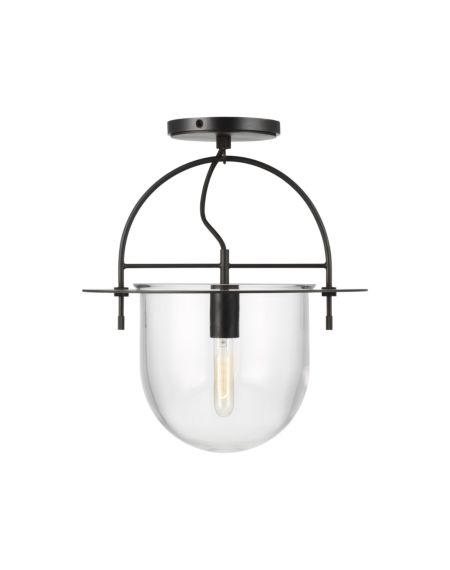 Visual Comfort Studio Nuance Ceiling Light in Aged Iron by Kelly Wearstler