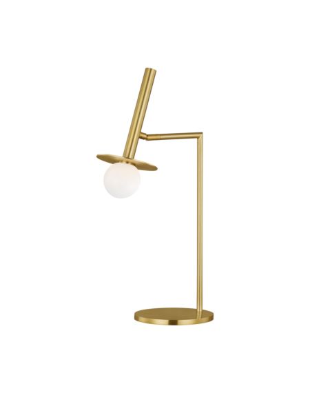 Visual Comfort Studio Nodes Table Lamp in Burnished Brass by Kelly Wearstler