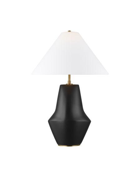 Visual Comfort Studio Contour Table Lamp in Coal And Aged Iron by Kelly Wearstler