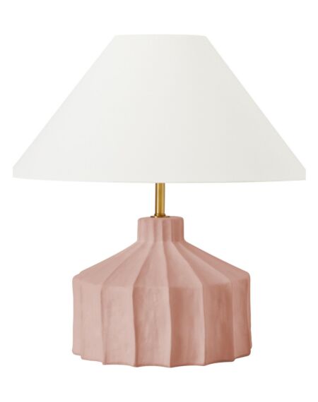 Veneto 1-Light Table Lamp in Dusty Rose