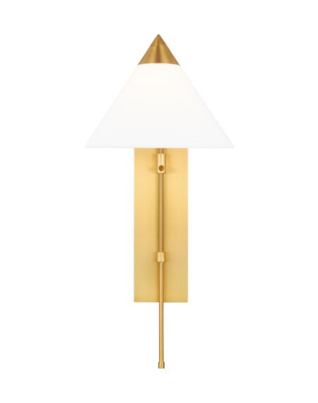 Franklin 1-Light Wall Sconce in Burnished Brass