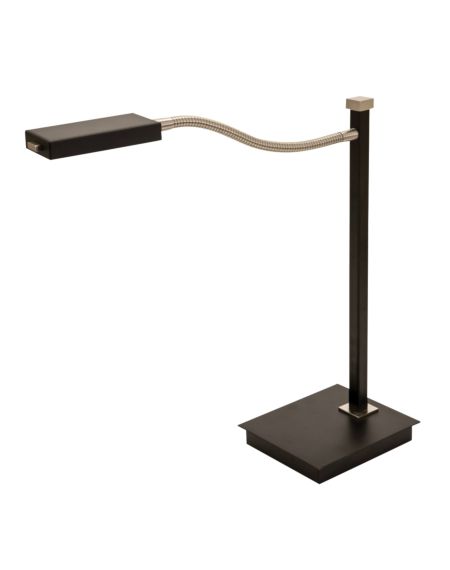  Lewis Table Lamp in Black with Satin Nickel
