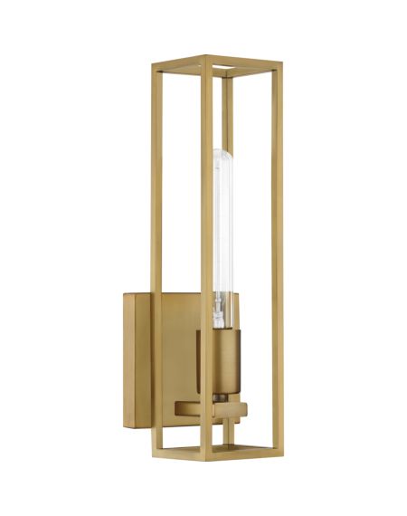 Quoizel Leighton 14 Inch Wall Sconce in Weathered Brass